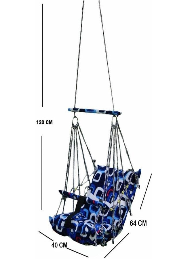 Kesrinplus Baby Swing Jhula for Kids 6 Months to 5 Years - Foldable Washable Cotton Seat with Safety Belt - Indoor Outdoor Hanging Swing Chair for Home Garden Balcony 40 cm Wide Up to 25 kg - Image 3