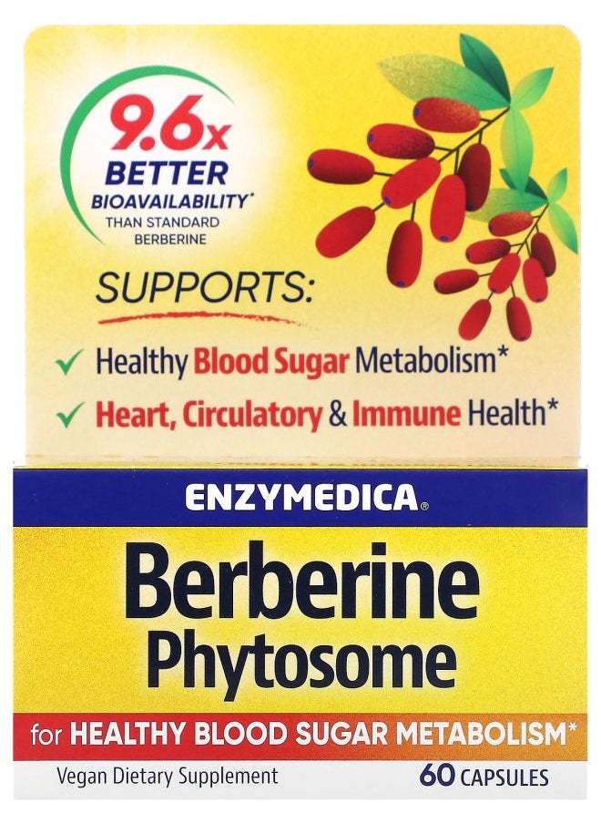 ENZYMEDICA Berberine Phytosome 60 Capsules 