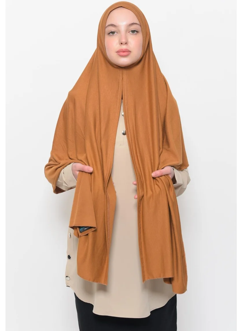 التوبة Ready Practical Interlocking Luxury Organic Plain Combed Cotton Shawl Even Aligned-Tan