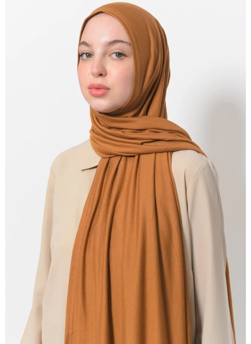 التوبة Ready Practical Interlocking Luxury Organic Plain Combed Cotton Shawl Even Aligned-Tan
