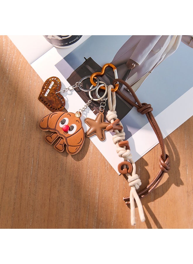 NIBEMINENT Beaded Phone Lanyard, Anti Lost Removable Wrist Strap, Creative Letter Heart Dolphin Bracelet Pendant, Phone Keychain Lanyard - Image 1