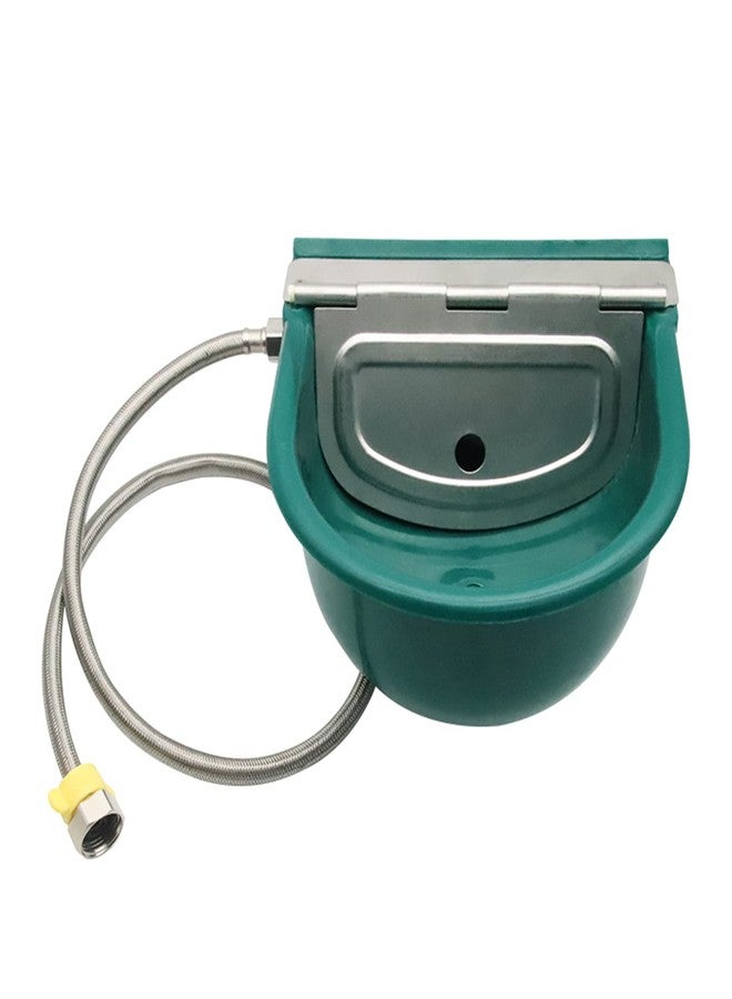Achicklead Automatic Water Bowl, Livestock Waterer for Cattle Dog Horse Goat Sheep, Outdoor Animal Drinking Water Trough Bowl with Float Valve (39.37 Inch Pipe) - Image 1