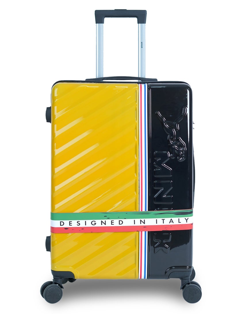 منيك طقم حقائب سفر سوَاجر  قطع | ترولي صلب بولي كربونات و  | بعجلات مزدوجة  درجة  عجلات | كابينة  بوصة، متوسطة  بوصة، كبيرة  بوصة | أصفر أسود - Image 3