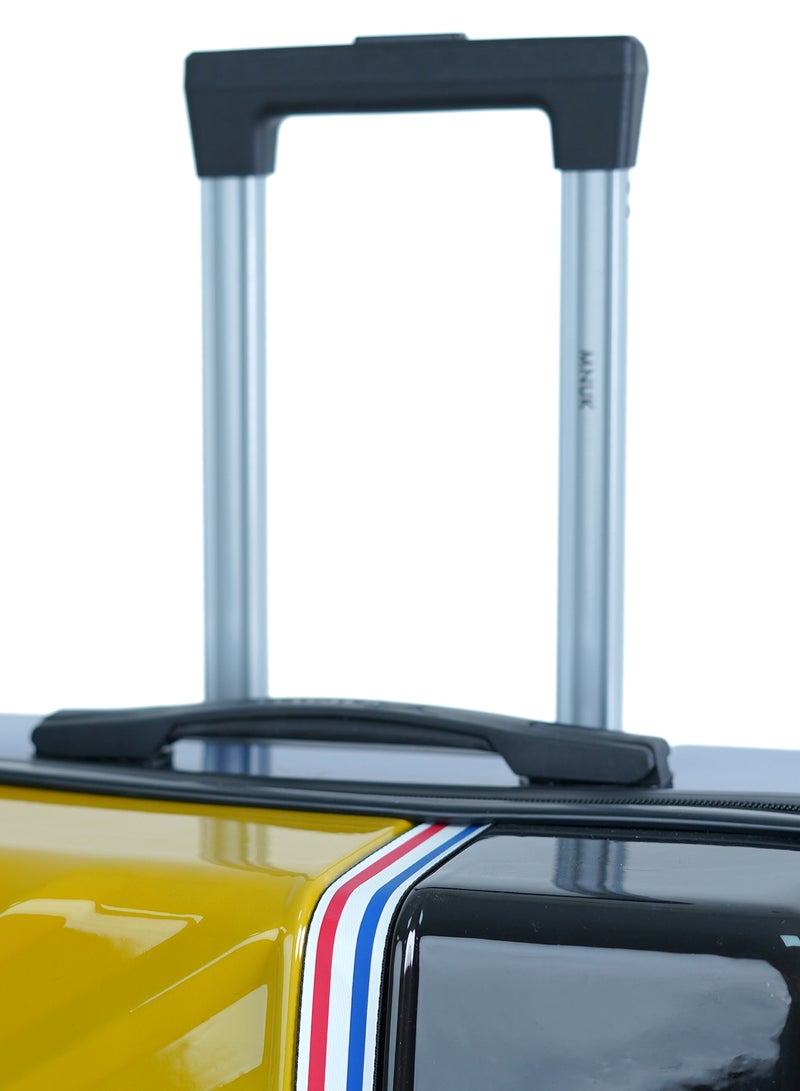 منيك طقم حقائب سفر سوَاجر  قطع | ترولي صلب بولي كربونات و  | بعجلات مزدوجة  درجة  عجلات | كابينة  بوصة، متوسطة  بوصة، كبيرة  بوصة | أصفر أسود - Image 5