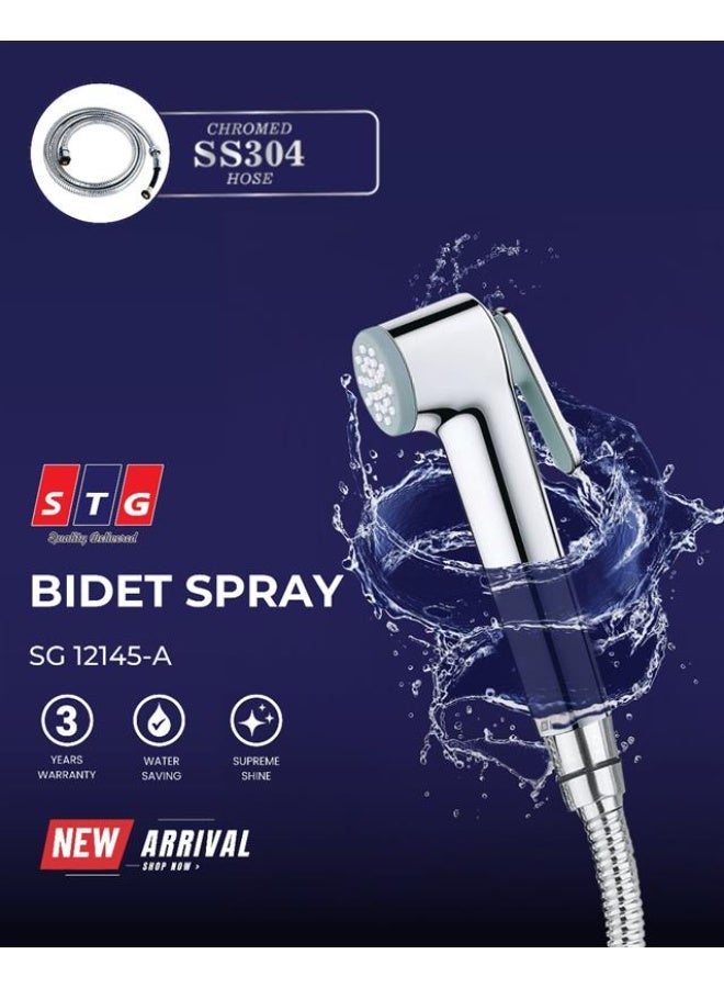 STG CONFLO SG 12145-A | BIDET SPRAY SHATTAF WITH FLEXIBLE CHROME HOSE - Image 2