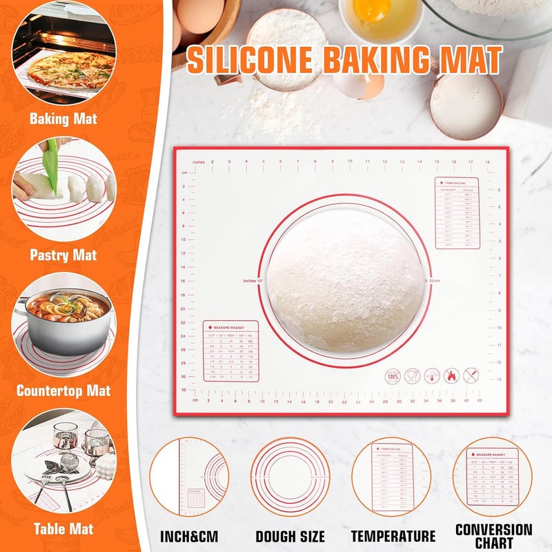 ATPWONZ Biscuit Cutter Set,10PCS Stainless Steel Pastry Blender Set with Pastry Cutter,5PCS Biscuit Cutter,Dough Cutter,3 Cup Flour Sifter,Baking Mat and Fine Mesh Strainer for Cooking Cookies and Donuts - Image 5