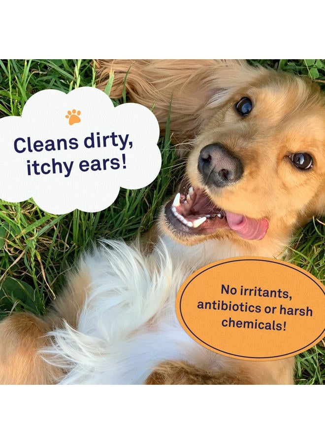Petpost Dog Ear Cleaner Wipes - Ultra Soft Cotton Pads in Coconut Oil Aloe Solution - Dog Ear Rinse & Cleanser 100 ct. - Image 2