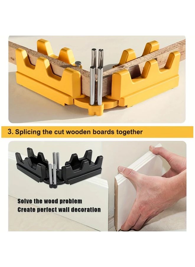 Red 2 in 1 Miter Gauge and Angle Cutting Tool Durable Plastic Manual Measuring Guide - Image 5