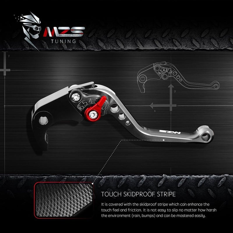 MZS Short Adjustable CNC Clutch Brake Levers for Motorcycles - Image 5