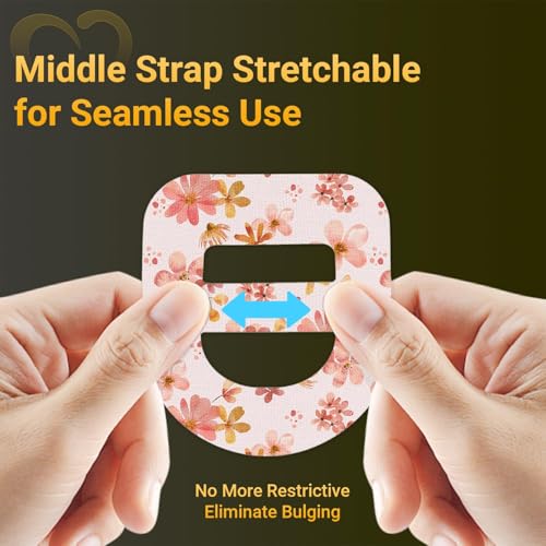 Amolyfe Omnipod 5 Adhesive Patches Waterproof Flower, 20 Pack Amolyfe Omnipod Overpatches with Stretchable Strap, Breathable Long-Lasting Medical Adhesive, Premium Hinged Tin (G.Flower) - Image 4