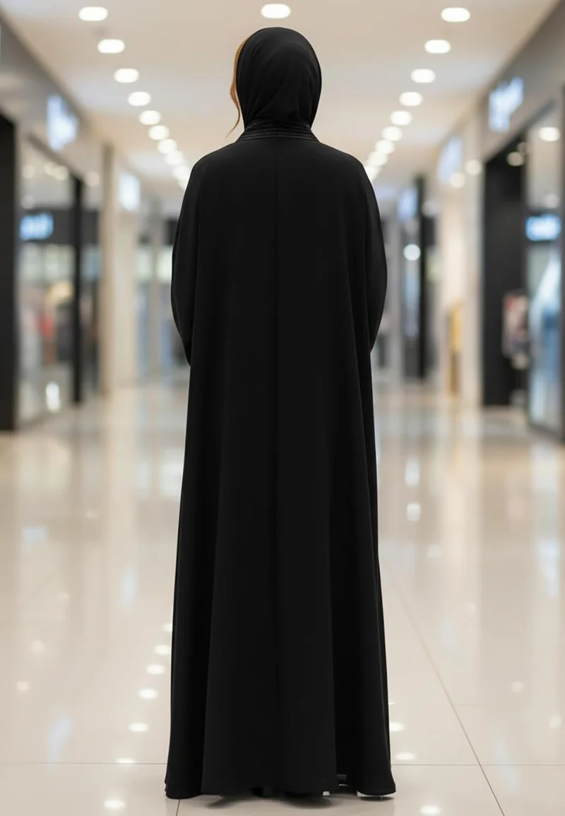 NUKHBAA The Vertical Piping Detail abaya | Nida Fabric-815