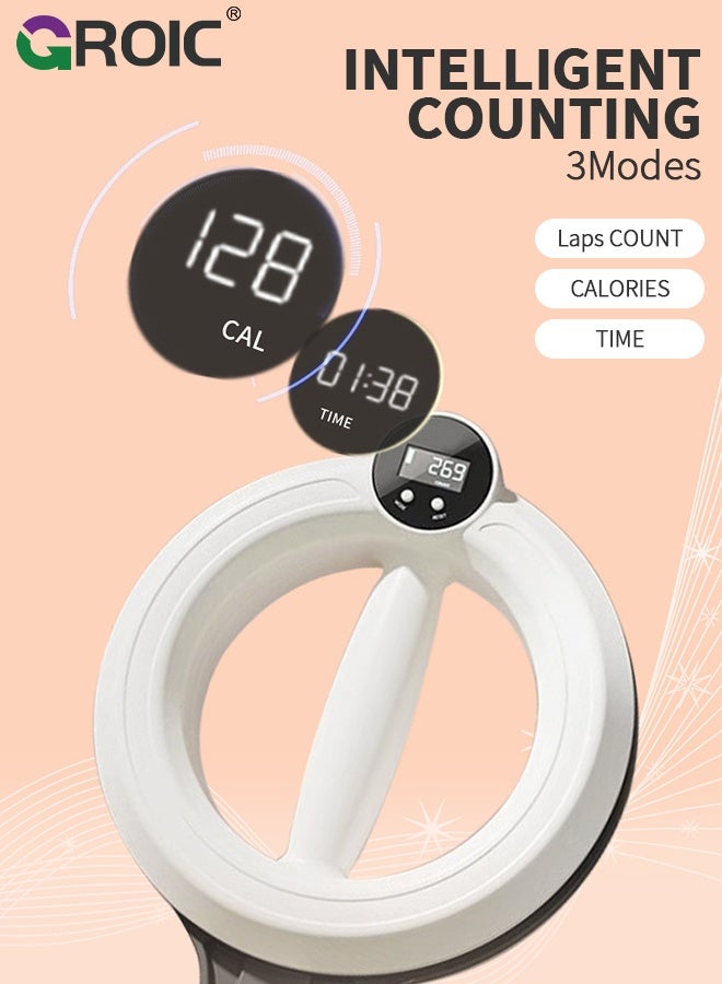 GROIC Weighted Arm Hoop with Counter Smart, Hand-cranked Hula Hoop, Portable Exercise Equipment with 3 Display Modes, 360 Degree Arm Ring, Arm Exerciser Lightweight Arm Trainer for Arm Training - Image 4