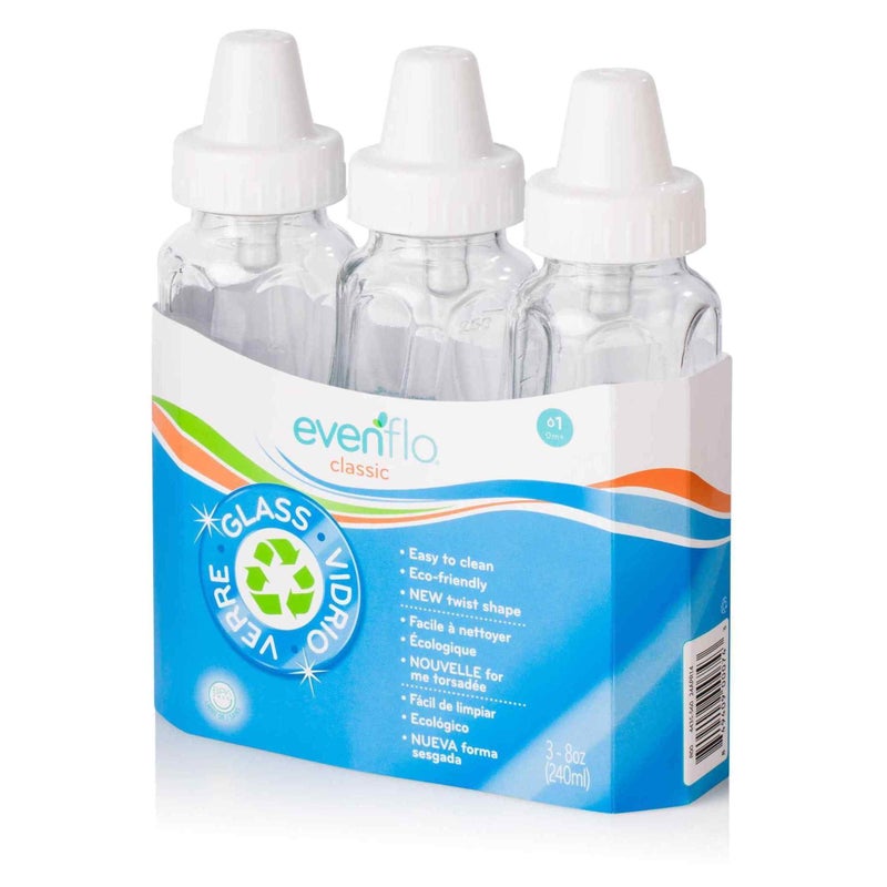 evenflo Evenflo Feeding Classic Twist Glass 8oz 3pk