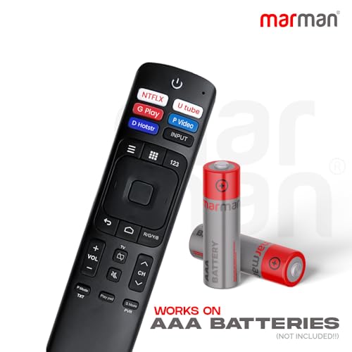 marman® Compatible with Hisense Tv - Remote Control for Smart TV Suitable for LCD LED 4k Full HD Original Model ERF3R69H Without Voice Function and No Google Assistant with Streaming App's - Image 3