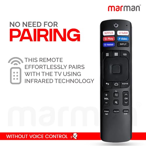 marman® Compatible with Hisense Tv - Remote Control for Smart TV Suitable for LCD LED 4k Full HD Original Model ERF3R69H Without Voice Function and No Google Assistant with Streaming App's - Image 2