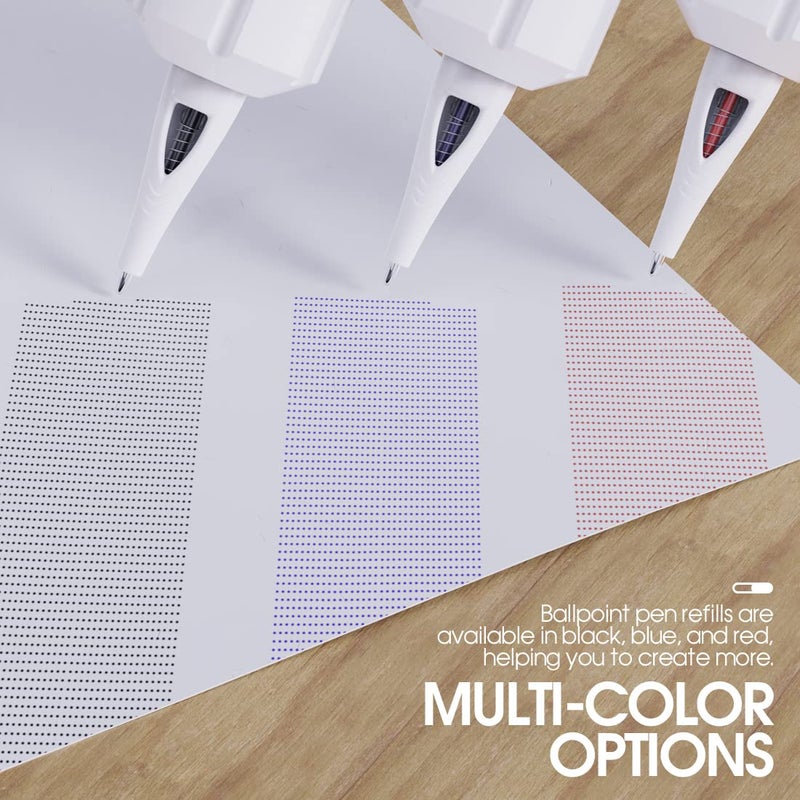 Dragonhawk Practice Tattoo Cartridges Needles with Ballpoint for Dotwork Drawing & Practice on Papers Black Color - Image 5