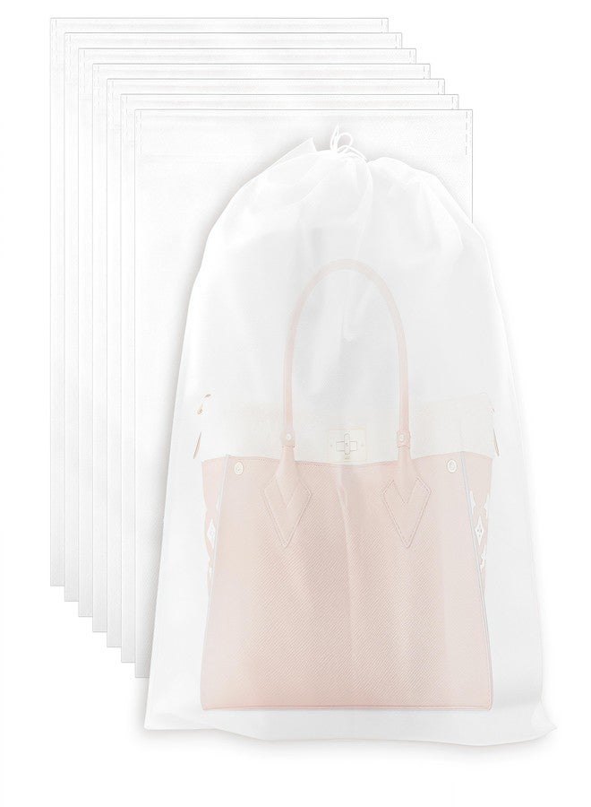 LUSTRIB 6-Pack Non-Woven Dust Bags for Handbags, 16x19 Inch Purse Protector Covers with Drawstring, Storage Organizer for Luxury Bags & Travel Accessories - Image 1