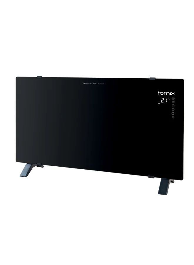 هوميكس دفاية مستطيلة زجاجية ذكية كونفيكتور 2000 واط أسود  50 x 13 x 90 سم DL02E-IP