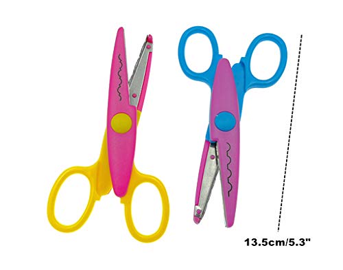Kinteshun Lacework Wavy Paper Edger Scissors Pinking Shears Set for Handcraft Works(6pcs,Different Cutting Effects) - Image 4