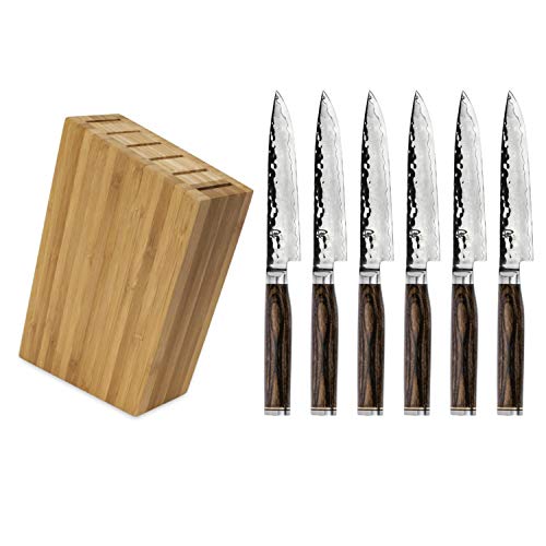 Shun Premier 6Piece Steak Knife Set with Sidecar Block Handcrafted Japanese Cutlery Steel