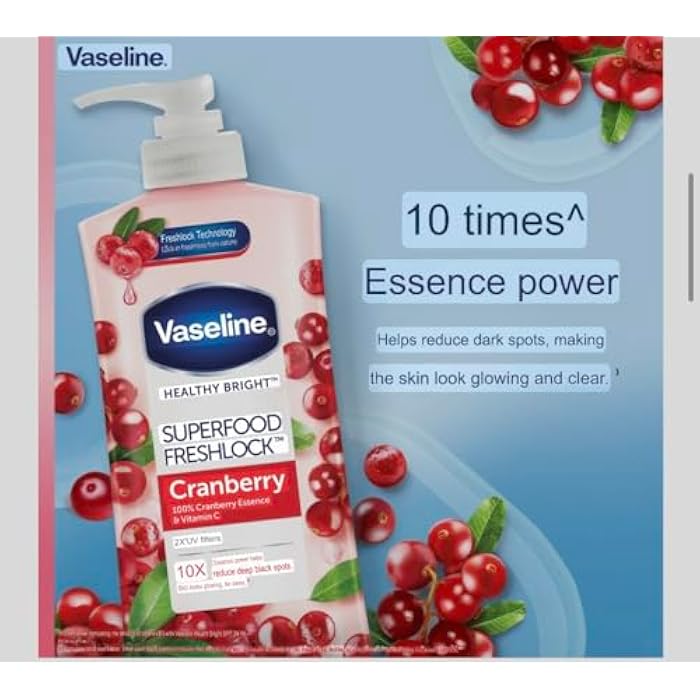 Vaseline Super Food Freshlock Cranberry Lotion 320ml - Image 2