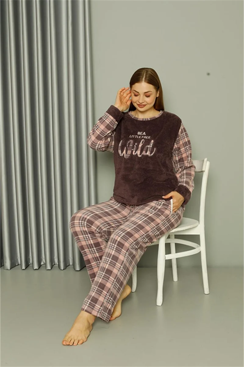 اكبينيز Welsoft Polar Women's Plus Size Mink Pajama Set 808040