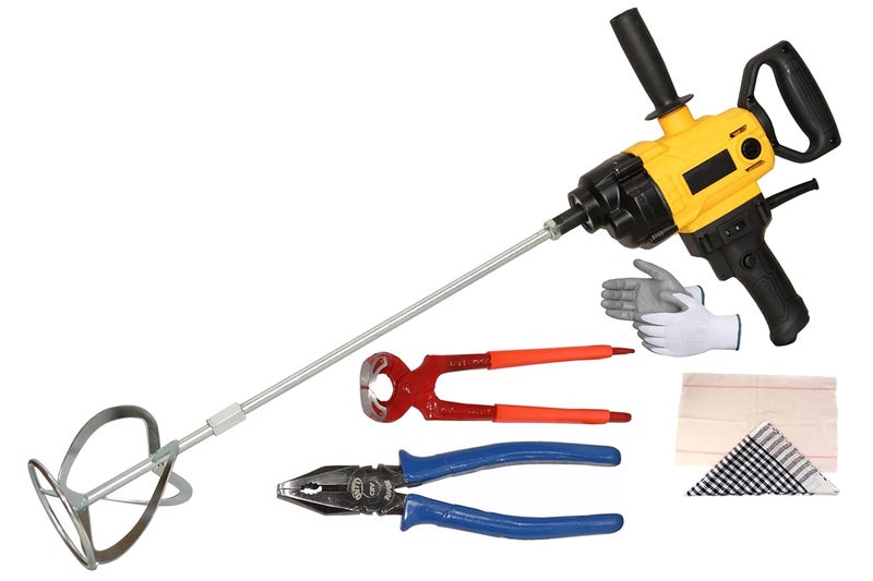 Digital Craft Industrial Grade Electric Cement Mixer Putty Duster Feed Flour Paint Variable Speed Mixing MachinePaint Mixer Machine8Inch Combination Plier8 Pincer Plier - Image 1