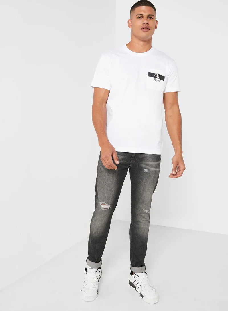 Calvin Klein Jeans Horizontal Pocket Logo Crew Neck T-Shirt