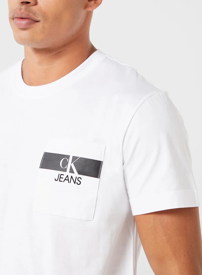 Calvin Klein Jeans Horizontal Pocket Logo Crew Neck T-Shirt