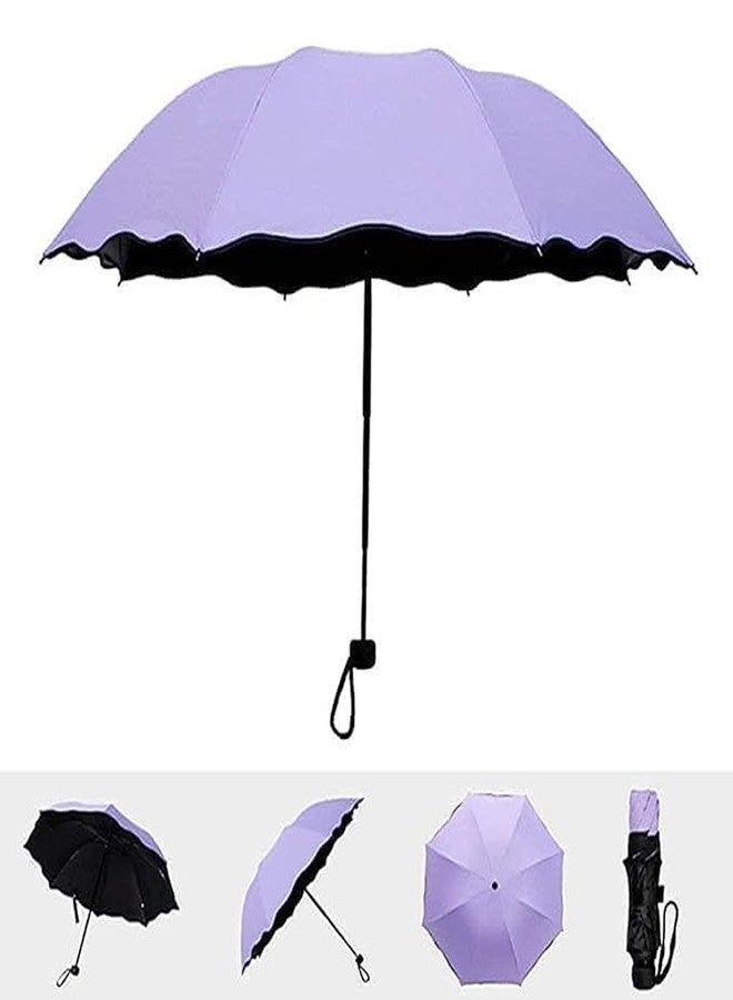 Gopinath Autolink Blossom Purple Magic Compact Umbrella for UV Protection & Rain for Girls and Women | A Creative Magical Umbrella of Blooming Flowers Design - Image 5