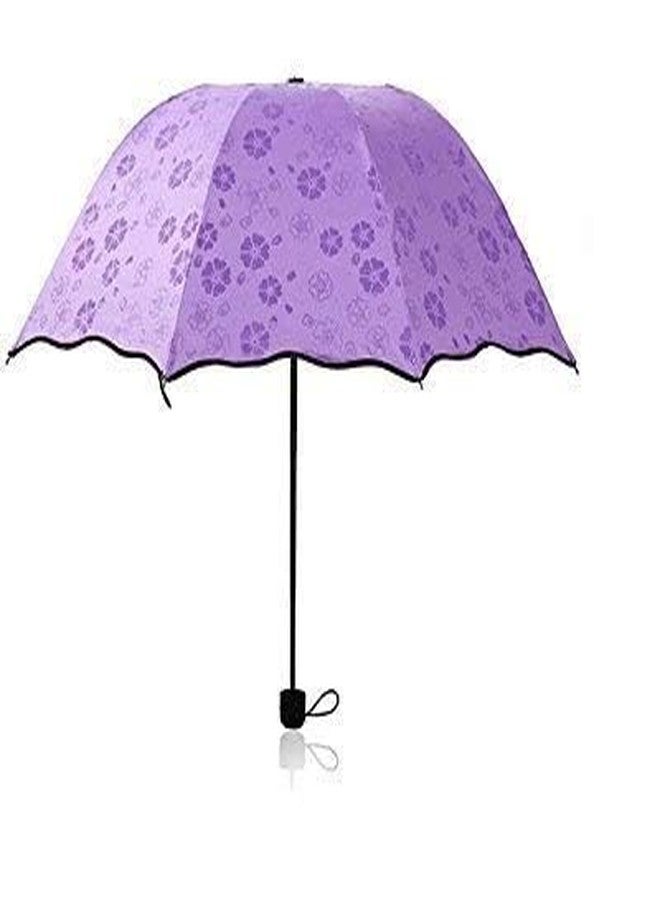 Gopinath Autolink Blossom Purple Magic Compact Umbrella for UV Protection & Rain for Girls and Women | A Creative Magical Umbrella of Blooming Flowers Design - Image 4