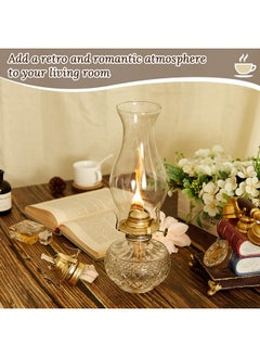 Hortsun Hortsun 3 Pieces Oil Lamp Parts Burner Kerosene Oil Lamp Burner Brass Plated #2 Oil Lamp Chimney Holder Oil Lamp Replacement Burner with 1 3/16 Diameter Threaded Base for Antique Hurricane Lamps  - Image 4