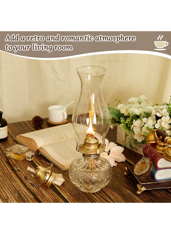 Hortsun 3 Pieces Oil Lamp Parts Burner Kerosene Oil Lamp Burner Brass Plated #2 Oil Lamp Chimney Holder Oil Lamp Replacement Burner with 1 3/16 Diameter Threaded Base for Antique Hurricane Lamps - Image 4