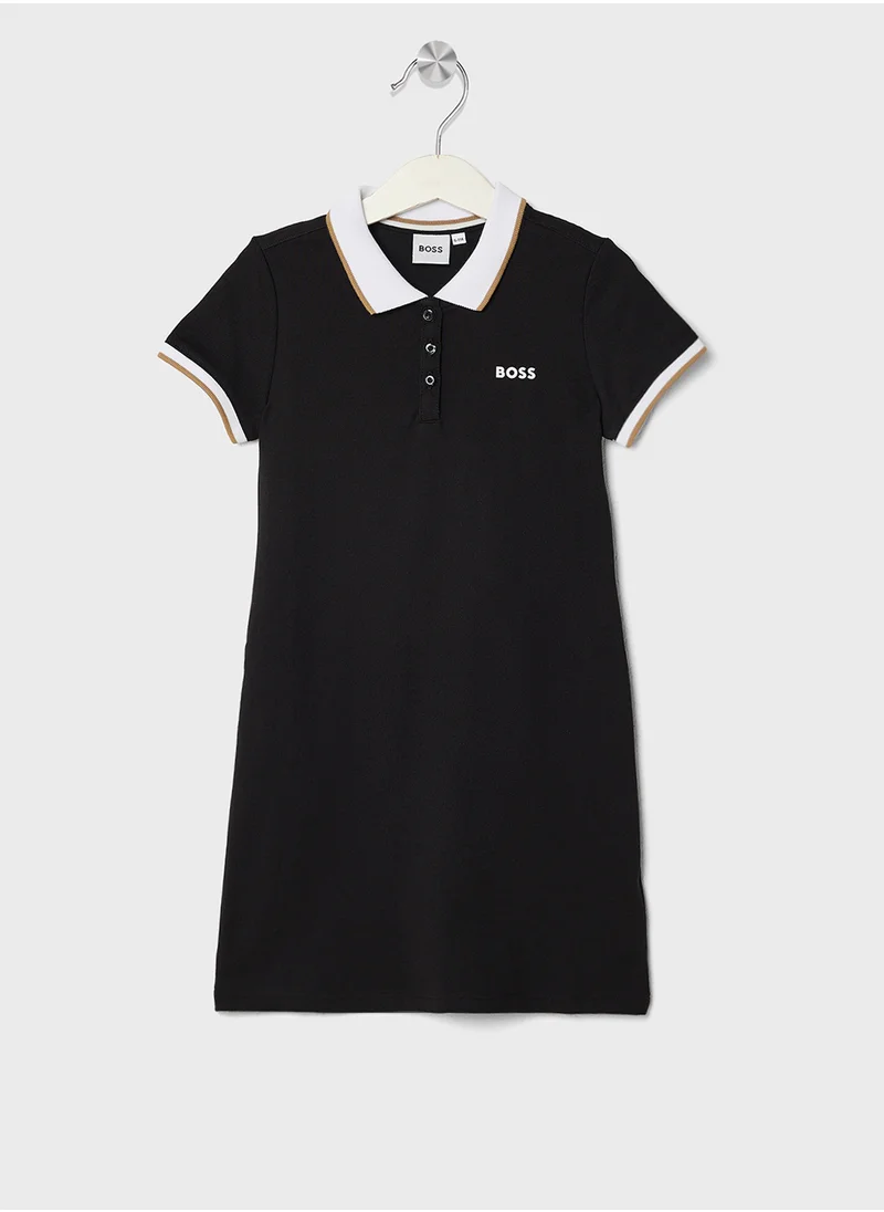 BOSS Kids Polo Midi Dress