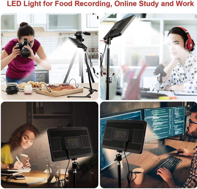LED Video Soft Light Panel, for Studio Photography | Video Recording | Conference | YouTube,2700K-5700K CRI95+ | with Remote Control (Camera Light with 7Ft Stand) - Image 2