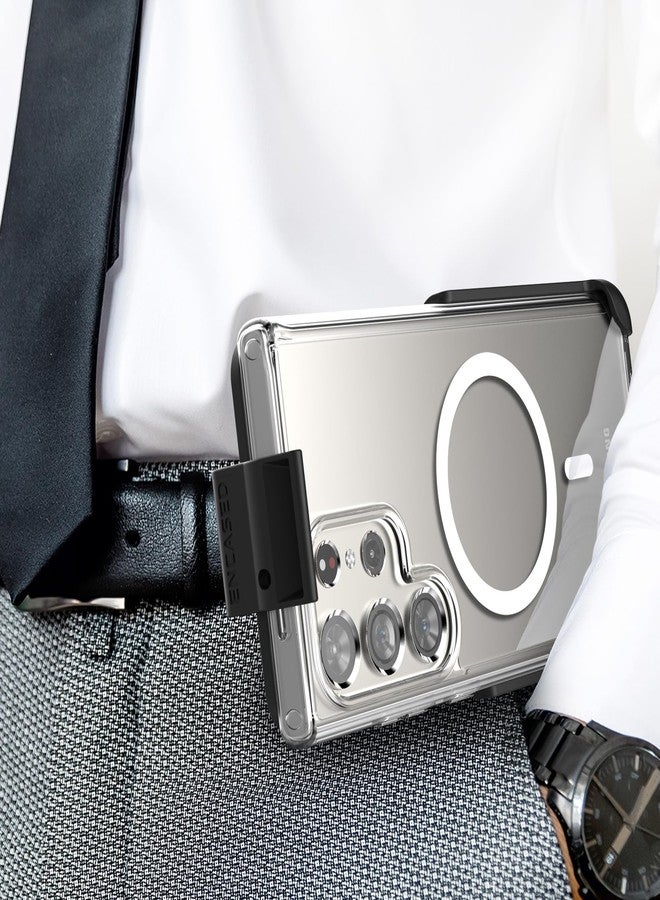 Encased Belt Case Designed for Samsung Galaxy S24 Ultra with Phone Holster Clip (Crystal Clear) (S24 Ultra) - Image 3