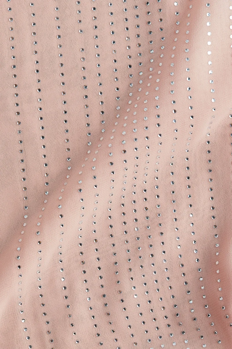 H&M Rhinestone-embellished chiffon dress