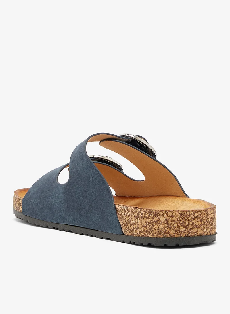 DOWN TO EARTH  Classic Double Strap Sandal Slide for Women | Best Price UAE