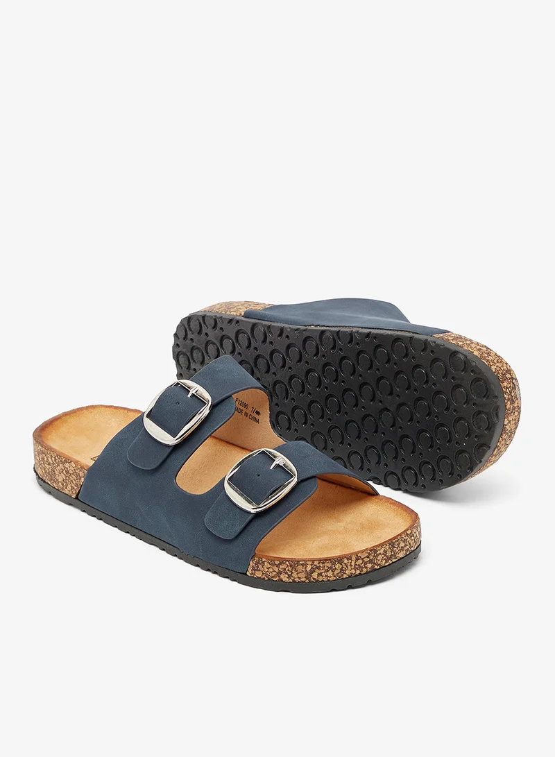 DOWN TO EARTH  Classic Double Strap Sandal Slide for Women | Best Price UAE