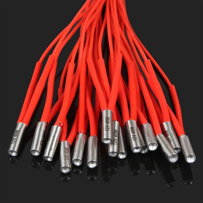 40W 12V Heating Tube 6x20mm Hotend Heater Element with 2M Cable for 3D Printer - Image 5