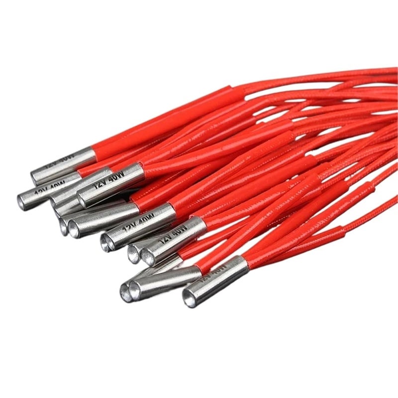 40W 12V Heating Tube 6x20mm Hotend Heater Element with 2M Cable for 3D Printer - Image 3