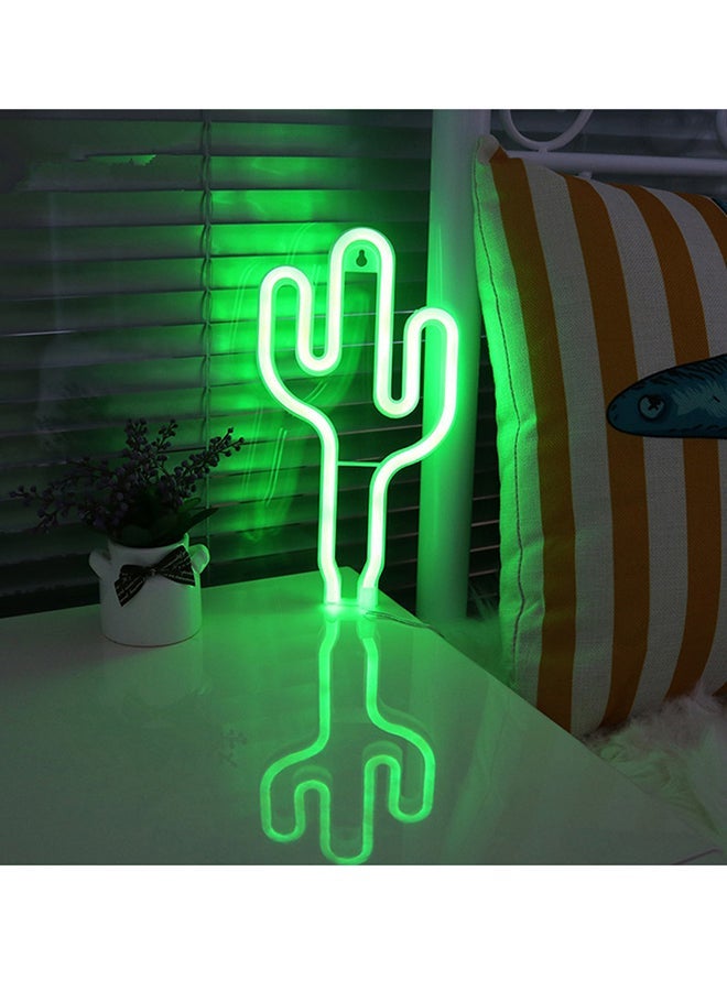 NIBEMINENT Cactus Shaped LED Light Green 29x15cm - Image 2