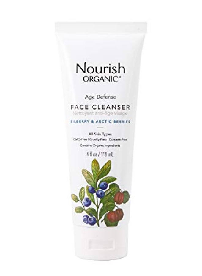 Nourish ORGANIC - ; Age Defense Face Cleanser Bilberry & Arctic Berries ; Gmofree Cruelty Free Fragrance Free (4Oz) - Image 1
