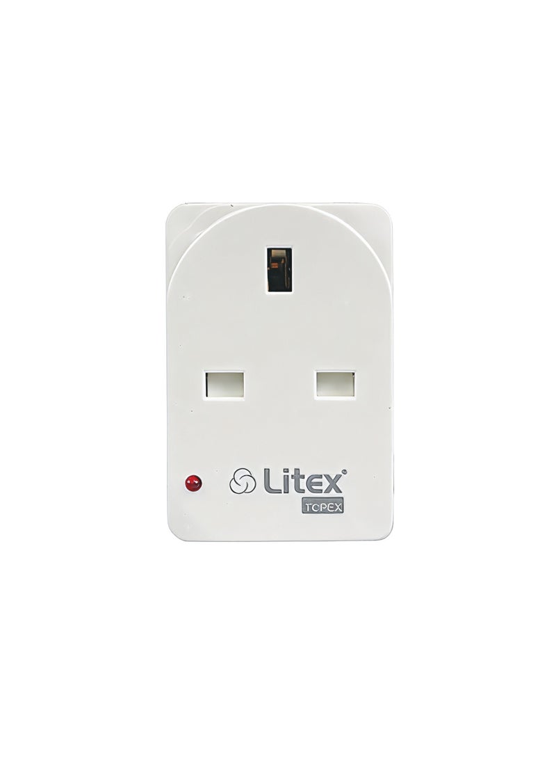 LITEX 3-Way Universal Power Adapter – Multi-Plug Extension with Universal Sockets for Home, Office