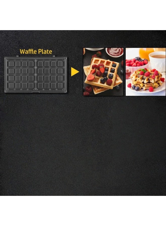 SWaffle Iron Set with  Non-Stick Plates, 750 W Toaster - Image 4