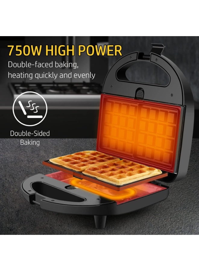 SWaffle Iron Set with  Non-Stick Plates, 750 W Toaster - Image 5