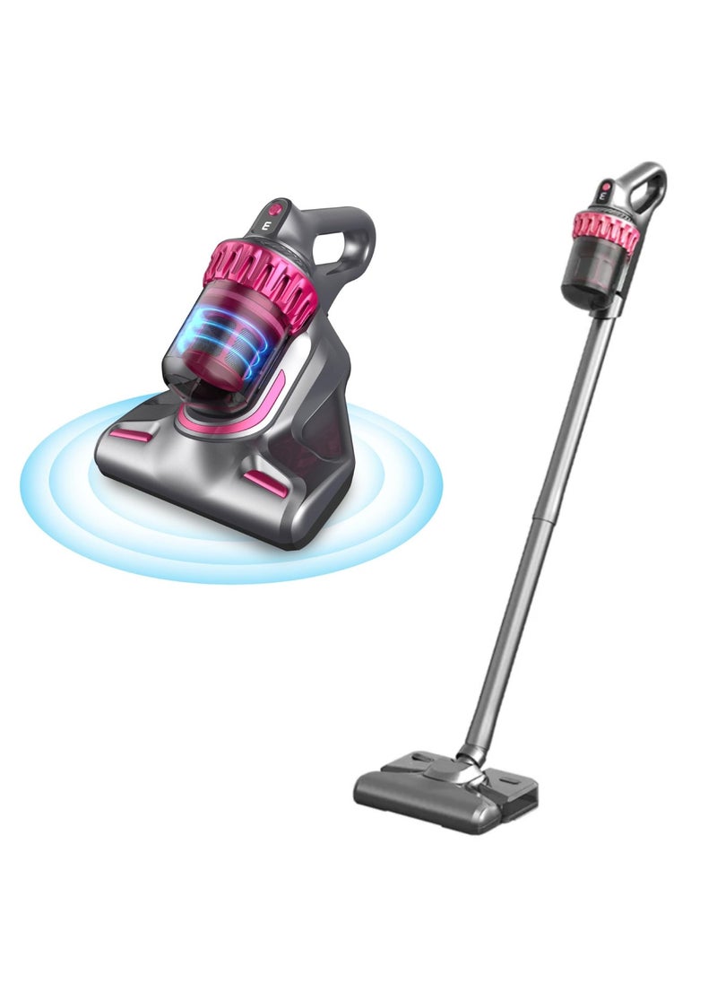 DIGI CORE Cordless Vacuum Cleaner Lightweight Stick Vacuum With Powerful Suction, Rechargeable Cordless Vacuum 5-in-1 Mite Remover Vacuum, Mop, Brush & Car Vacuum 260ML Water Tank 3 Gears 100W Visible Dust Cup Handheld Vacuum Stick Cleaner  - Image 1