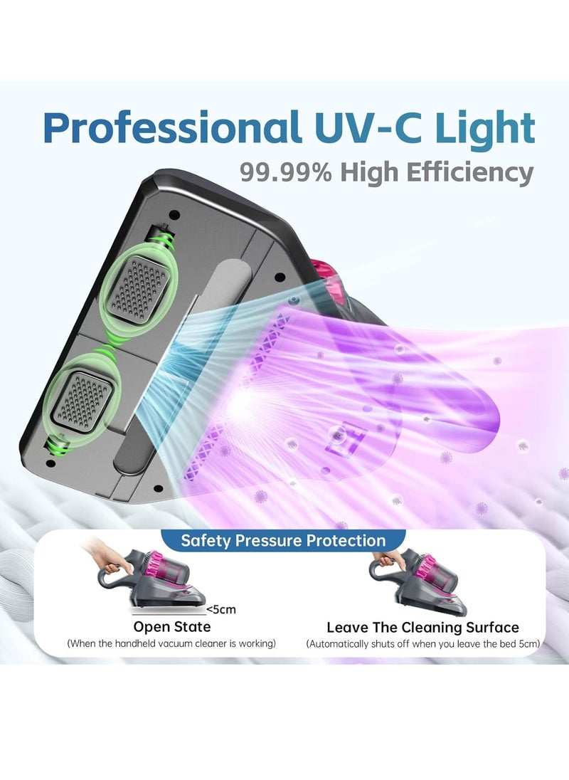 DIGI CORE Cordless Vacuum Cleaner Lightweight Stick Vacuum With Powerful Suction, Rechargeable Cordless Vacuum 5-in-1 Mite Remover Vacuum, Mop, Brush & Car Vacuum 260ML Water Tank 3 Gears 100W Visible Dust Cup Handheld Vacuum Stick Cleaner  - Image 4