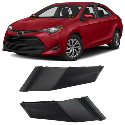 YUNHECAM Front Windshield Wiper Cowl Side Cover Panel Trim Fit for Toyota Corolla 2014 2015 2016 2017 2018 2019 Replace 5508402250 5508302010 ABS Black Driver and Passenger Side 1Pair - Image 1