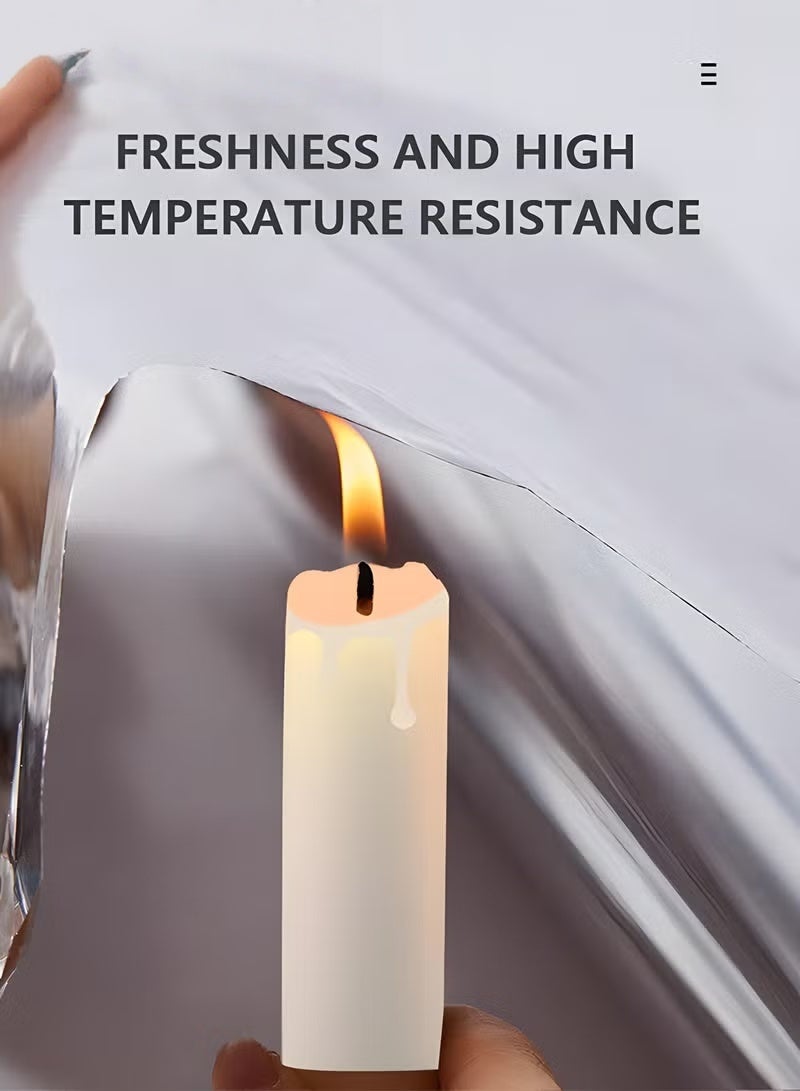 EETU Aluminum Foil,2 Rolls Heavy Duty Aluminium Foil Silver For Grilling,Roasting,Baking,And Food Storage,Preserve Freshness - Image 4